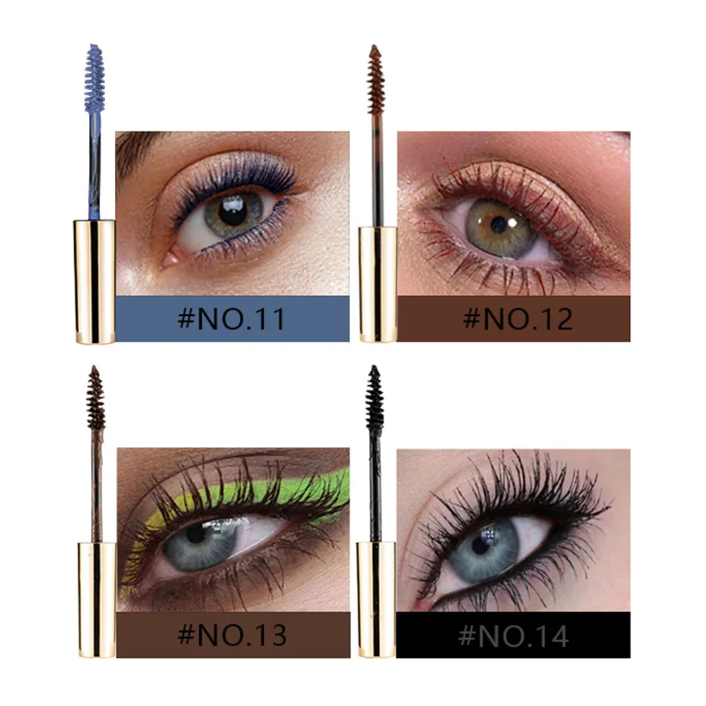 12 Colors Colored Mascara Waterproof Long-lasting Volumizing Curling Non-flaking Rainbow Eye Makeup Purple Blue Pink Green Red — image 5