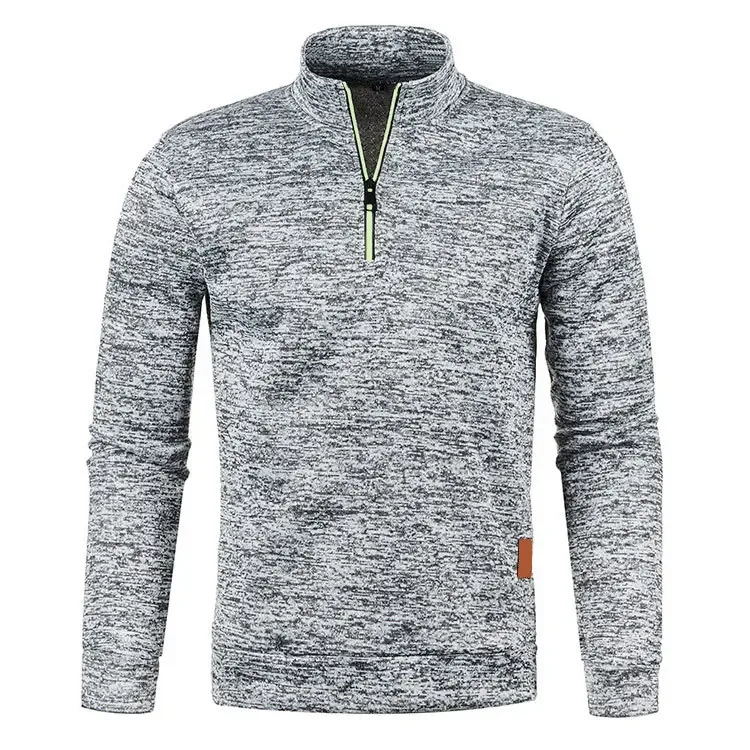 Men's Knitted Sweatshirts Casual Thicker Half Zip Pullovers For Male Hoody Man Solid Color Turtleneck Sweater Coats BSD-ZW118