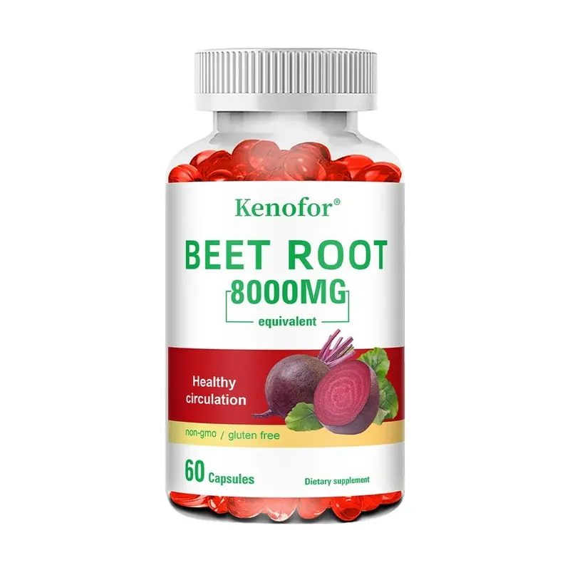 Beetroot Powder Extract Capsules - With Black Pepper for Nitric Oxide Heart & Blood Pressure Health Energy & Endurance Support
