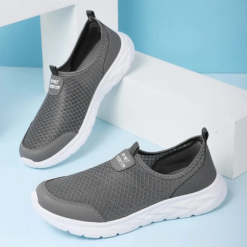 2023 zapatos informales ligeros para hombre, zapatillas informales transpirables antideslizantes para hombre, zapatos planos para caminar al aire libre, talla 40-47