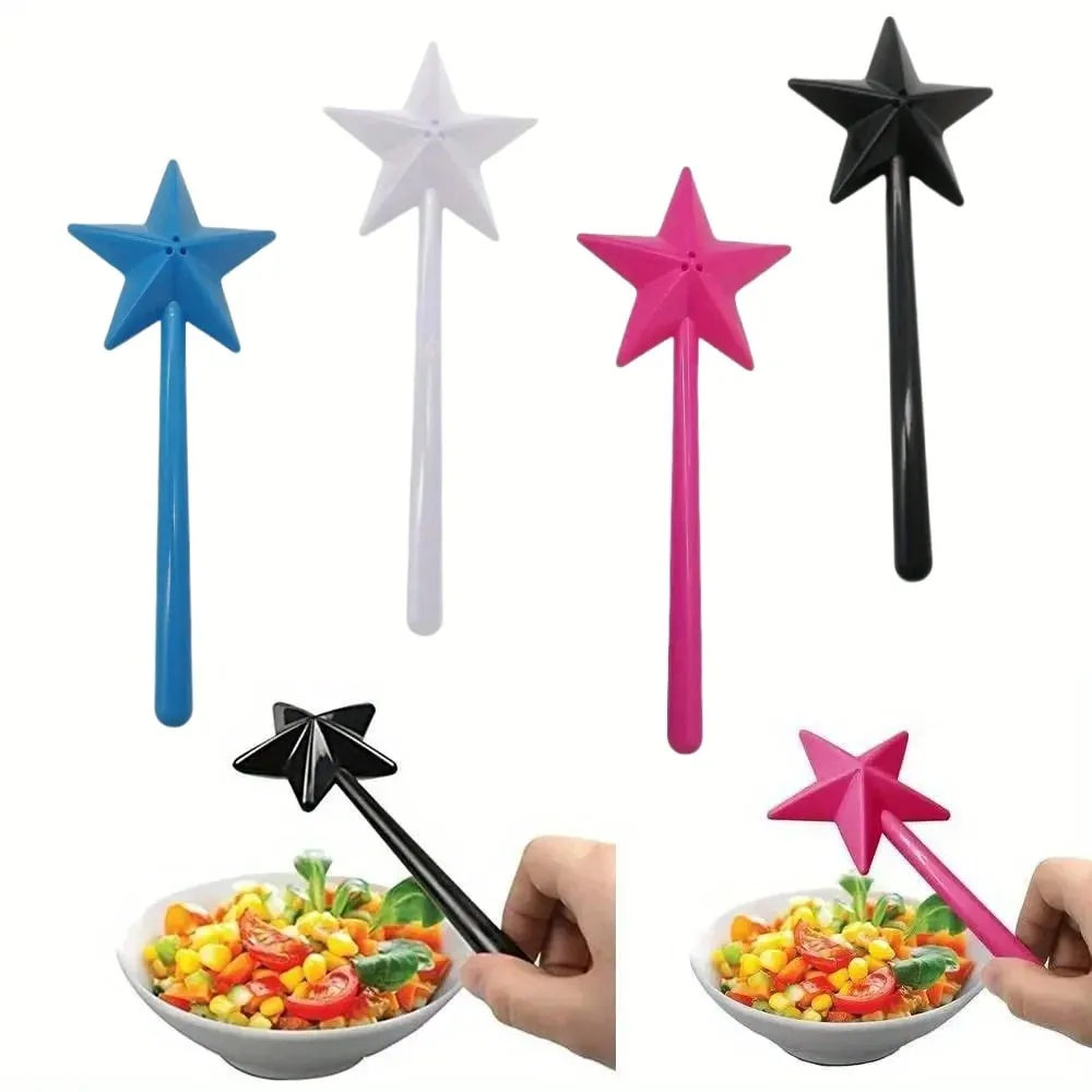 Bacchetta magica ricaricabile con stella portatile, dispenser per spezie, sale e pepe, set da cucina, forniture per barbecue, regali per feste di Halloween