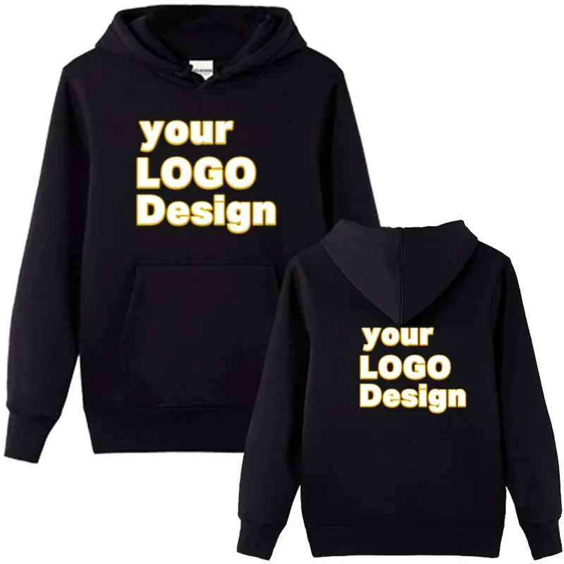 Hoodie Kustom DIY Gambar Logo Teks Cetak Hoodie Kualitas Tinggi Kaus Kasual Olahraga Kustom Hadiah Natal yang Dipersonalisasi