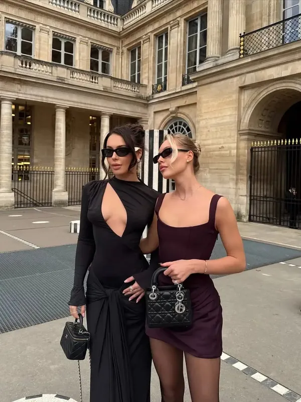Vestido Sexy plisado liso con tirantes para mujer, cuello cuadrado, sin mangas, con hombros descubiertos, ceñido en la cintura, vestidos ajustados, vestidos de fiesta de noche para mujer