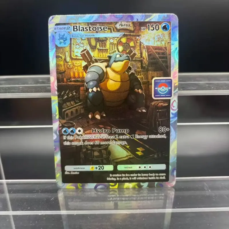 DIY POCKET Collection Cards Blastoise Self Made Single Card Classic Game Anime Card Gift Toy