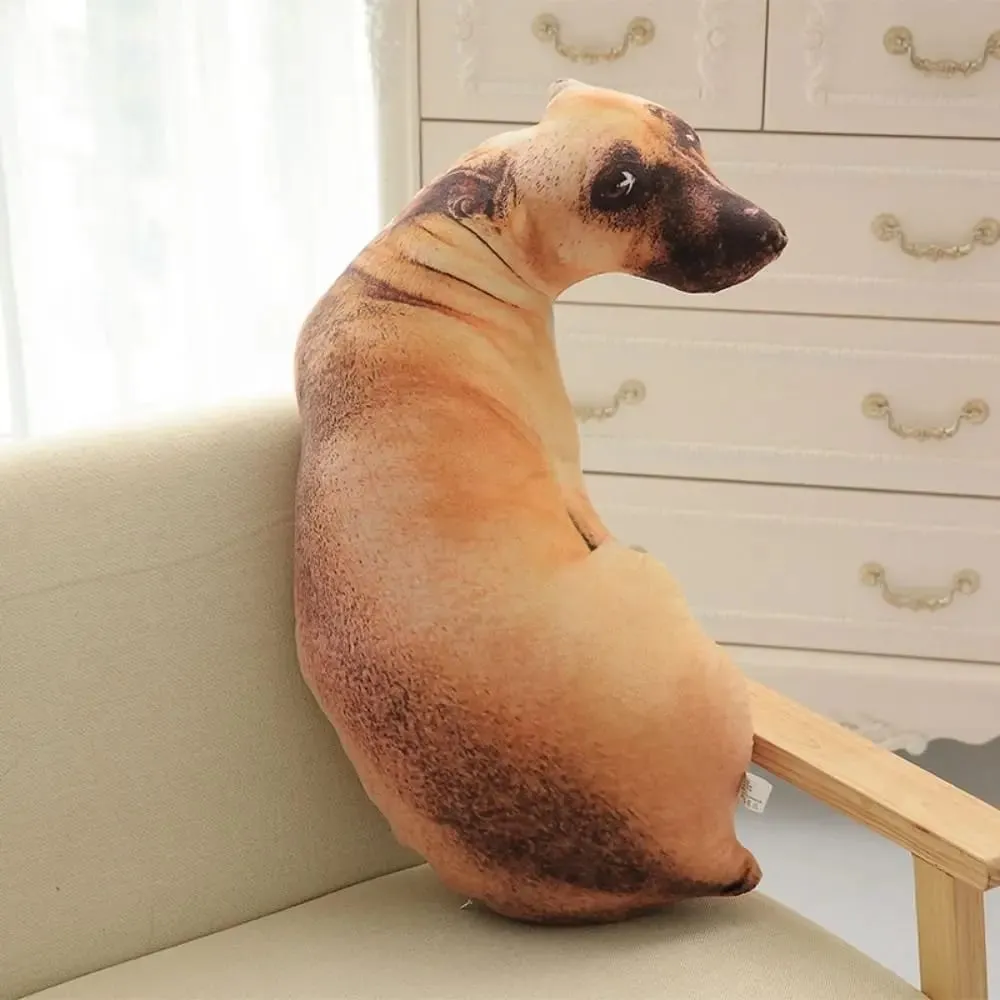 Hound 3D Lifelike Animal Throw Pillow Soft Plush Dog Pillow Creative Cushion Office