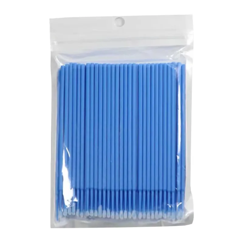 100PCS Micro Swab Applicator Eyelash Cleaning Brush Lash Extension Micro Brushes Cotton Swab Individual Eyelashes Removing Tool