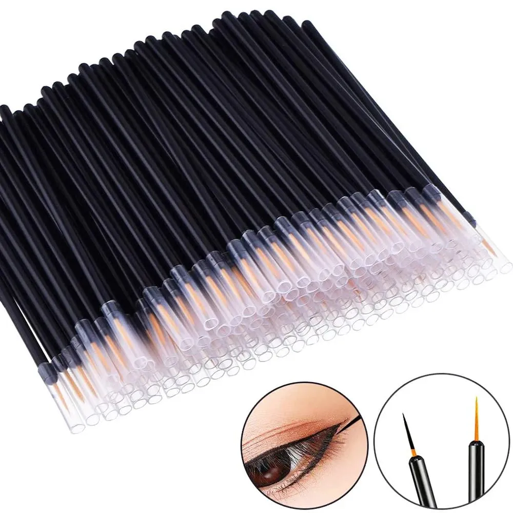 50/100pcs Eyeliner Brushes Eyelash Eyeshadow Applicator For Nail Art Painting Pen Tool Eye Lash Wands Makeup Accessories