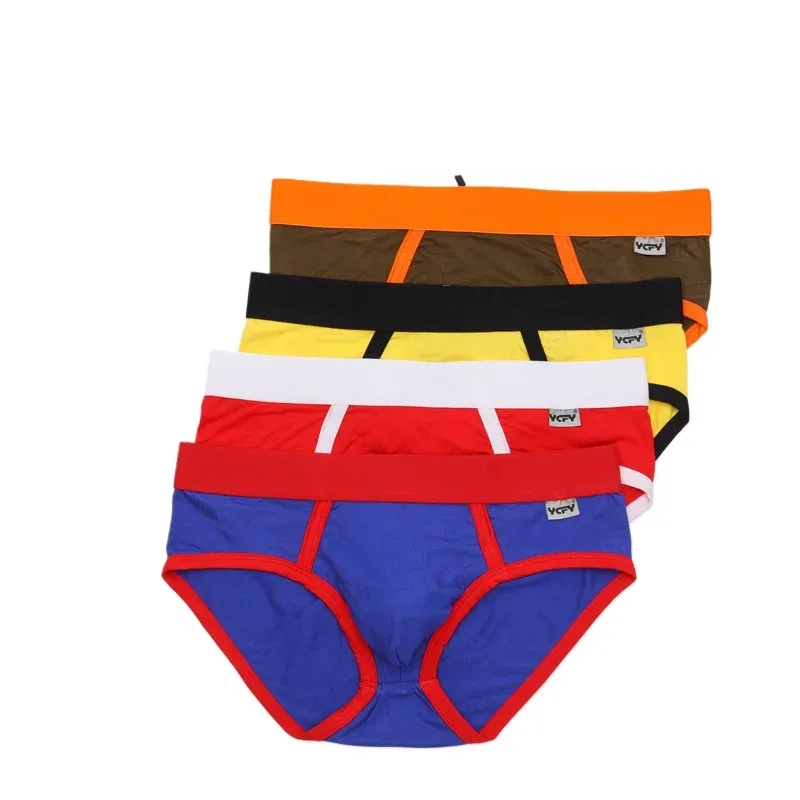 Color Modal comfortable and breathable men's briefs, solid color simple pants YCFY