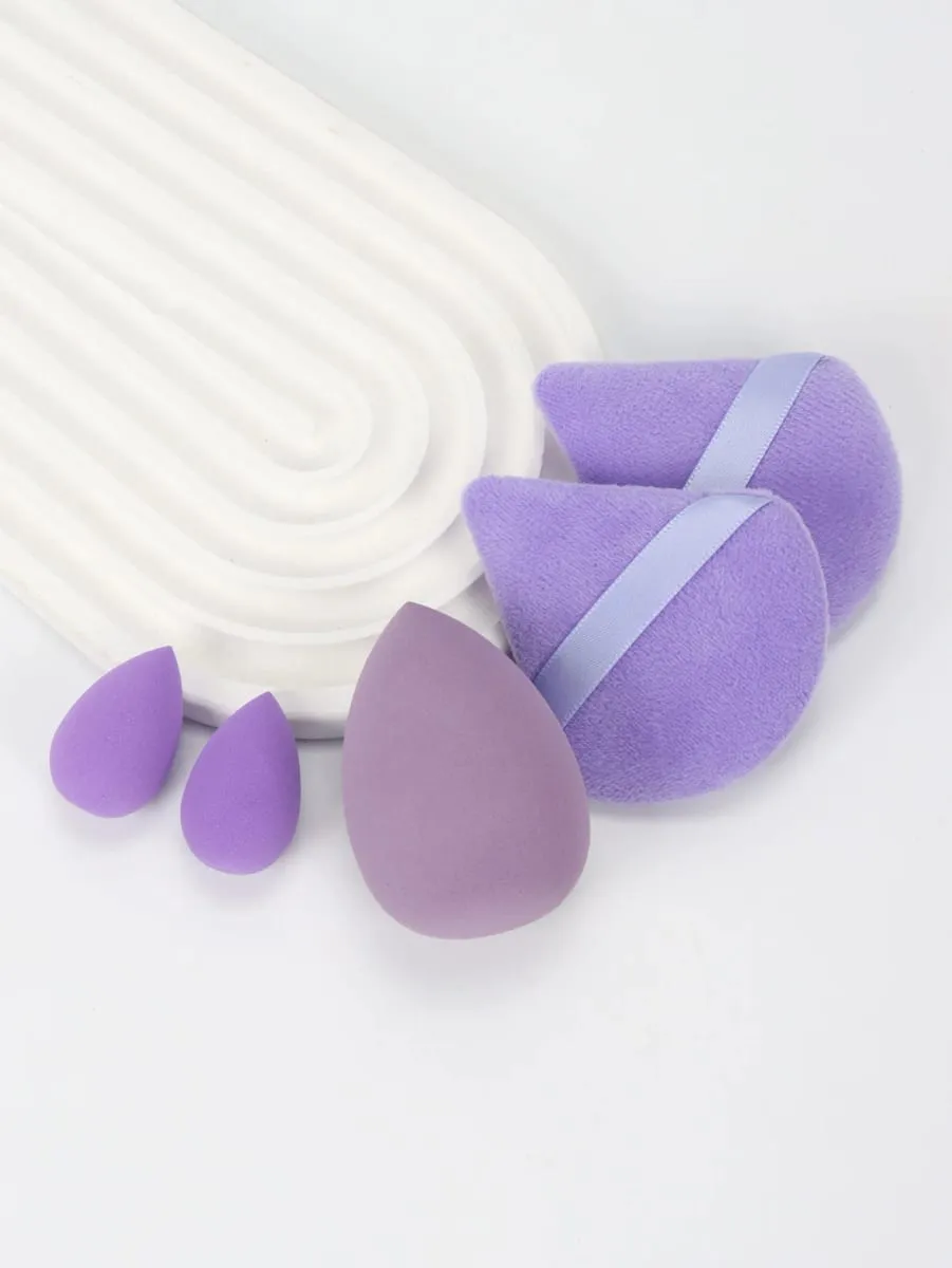 5Pcs Professional Makeup Sponge Set - Soft Gentle Multi-Purpose Tools for Perfect Foundation Powder and Blush Application
