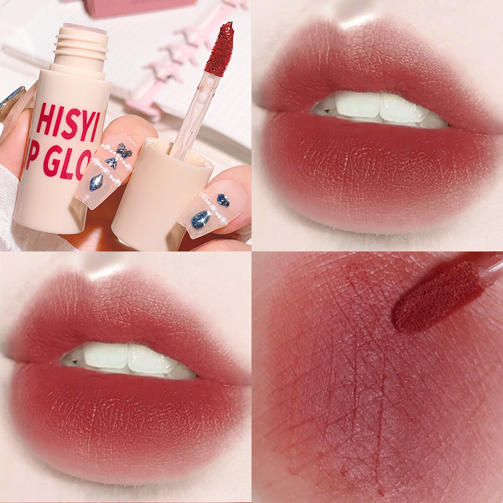 6 Colors Matte Velvet Lip Glaze Natural Long-Lasting Highly Pigmented Lipstick Portable Matte Finish Universal Lip Glaze Makeu