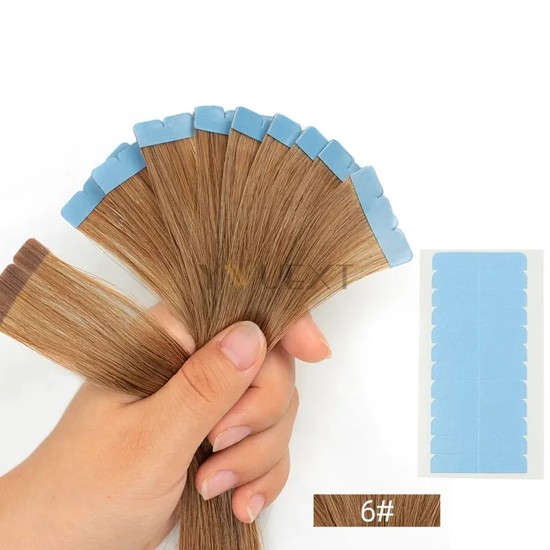 Invisible Mini Tape In Human Hair Extensions Seamless Adhesive Natural Straight Hair 12-24 Inches Machine Remy Hair 10pcs/pack