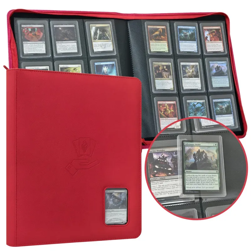 Toploader Binder Holds 360 Top Loader 9 Pocket Top Loader Binder for 3' X 4' Rigid Cards Toploader Card Binder