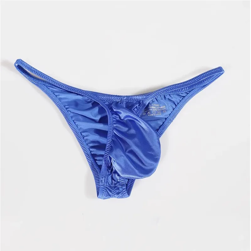 Men's Underwear Ice Silk Low Rise Sexy Bikini Briefs