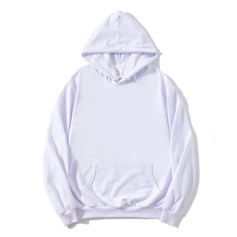 2024 Pullover Hoodies Spring and Autumn Long Sleeve Solid Color Hooded Sweatshirt Fashion Casual Male Outfit Sportwear Loose Fit — image 3