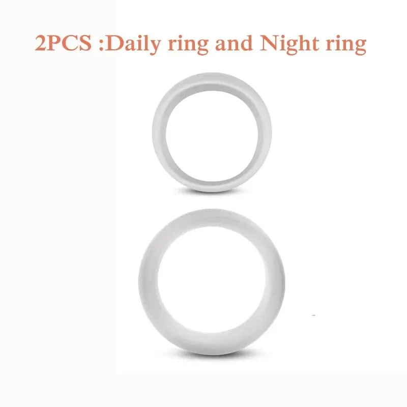 2PCS Silicone Male Foreskin Corrector Resistance Ring Delay Ejaculation Penis Rings Sex Toys for Men Daily/Night Cock Ring