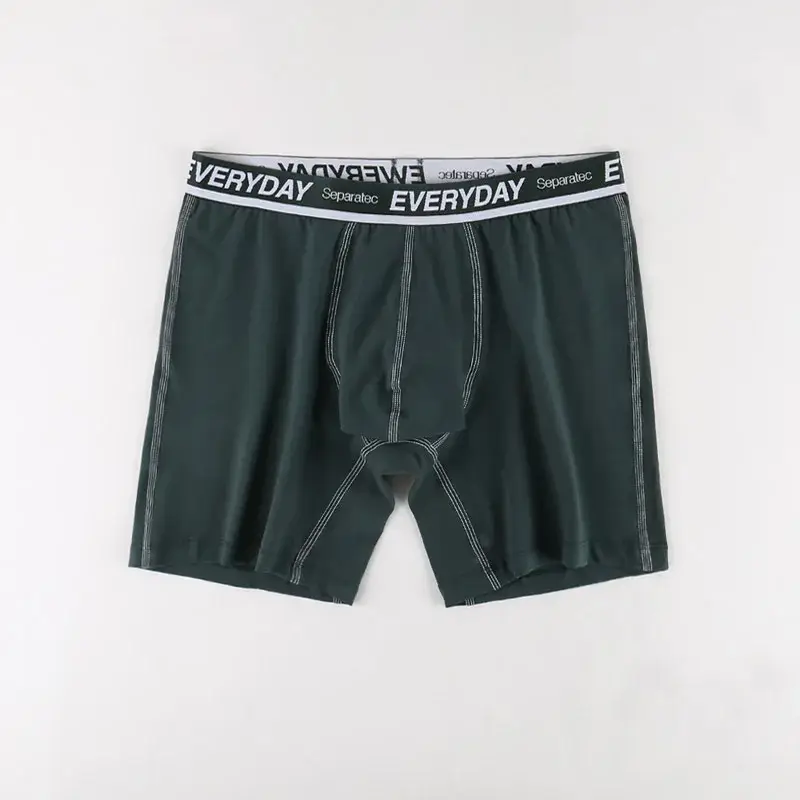Separatec Cotton Dual Pouch Men's Underwear Comfortable Soft Breathable Everyday Boxer Briefs Long Leg Boxer Mens Underwear