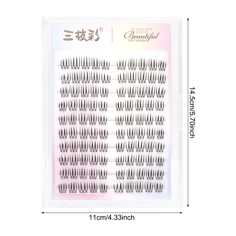 Lông mi giả C Curl Tự nhiên & Wispy Lash Wisps Manga Lông mi tự dính Hoàn hảo cho các cô gái Đi chơi đêm Dụng cụ trang điểm mắt — image 12