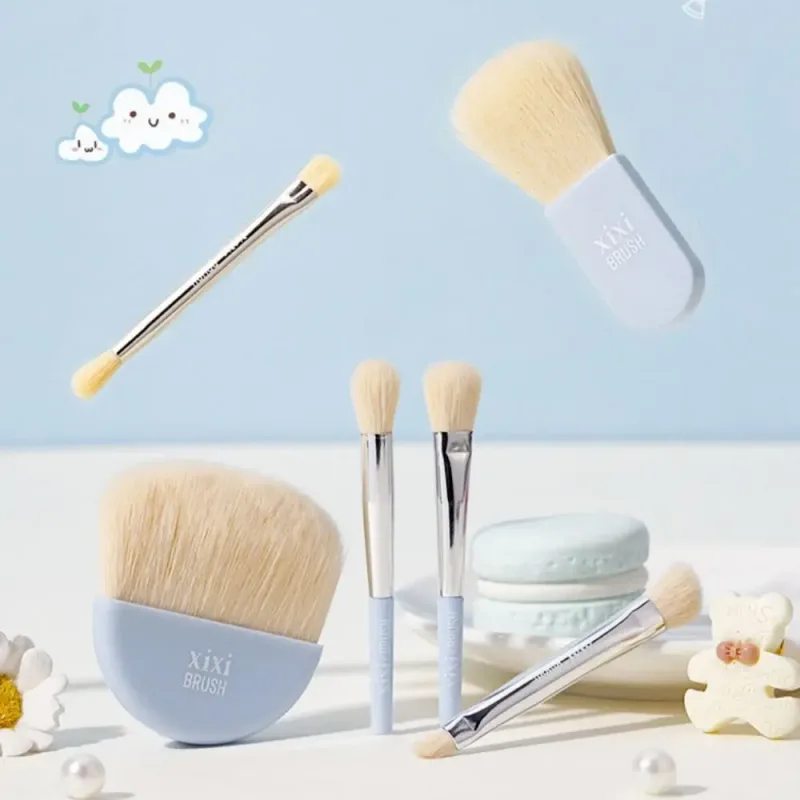6Pcs Mini Makeup Brushes Set With Box Portable Soft Travel Concealer Brush Beauty Foundation Eye Shadow Tool Eyelash Brush