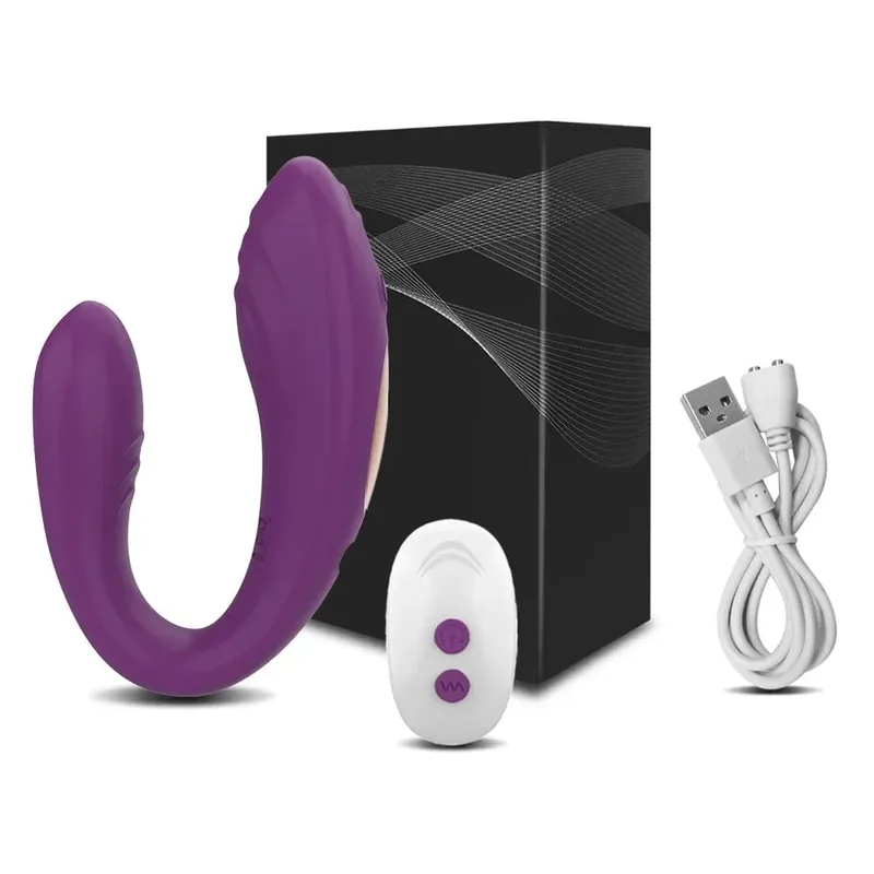 Remote Control Vibrator Female U Type Vibrator Clitoris Stimulate G-Spot Vagina Massage Female Masturbation Sex Toys for Women