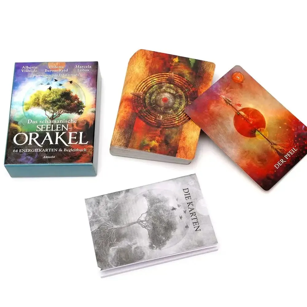 German 78pcs Das Schamanische Seelen Orakel Tarot Deck Prophecy Divination Comics Tarot Cards Family Party Board Game Toy