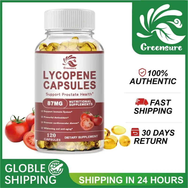 Lycopene Capsules Tomato Extract Protect Prostate Increases Physical Strength Supplement Energy Enhance Immunit — image 1