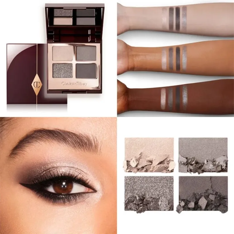 Charlotte Tilbury Hollywood Flawless Liquid Highlighter Hydrate la peau Palette de luxe Finitions métalliques chatoyantes satinées et mates