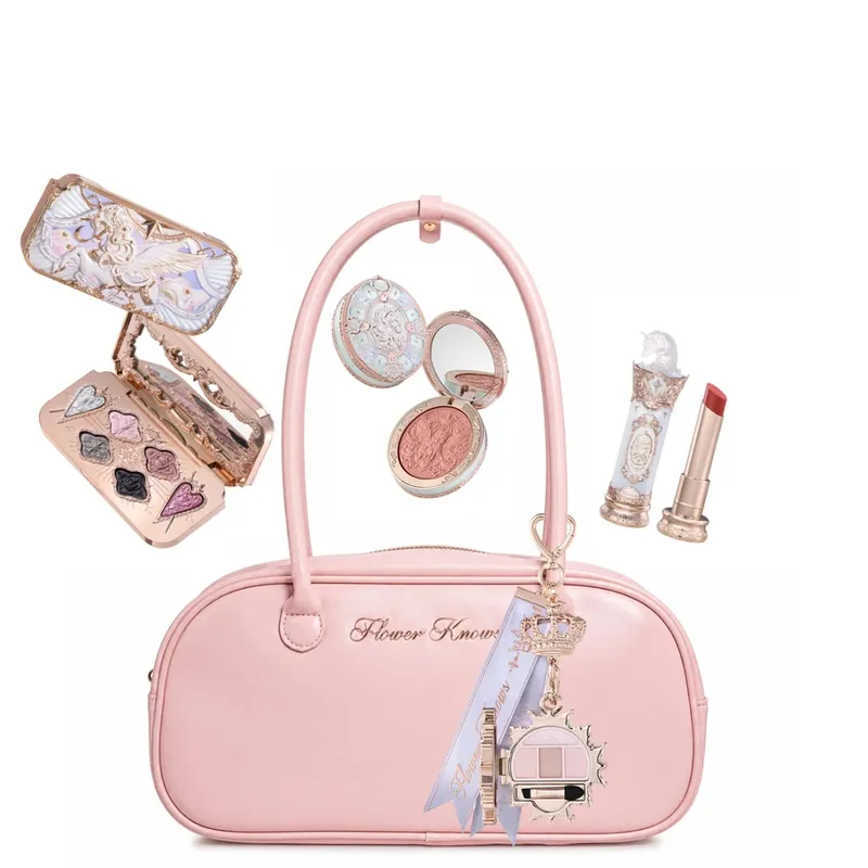 Flower Knows Knight Unicorn Makeup Set Eyeshadow Blush Lipstick With Tote Bag Cute Kawaii Beauty Gift Set Limited Edition