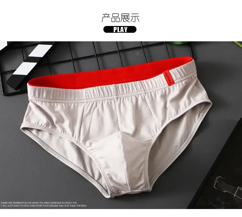 1/3PCS Men's Pure Cotton Briefs High Quality Comfortable Underpants Breathable Shorts Underwear Lingerie Panties Calcinha Cuecas