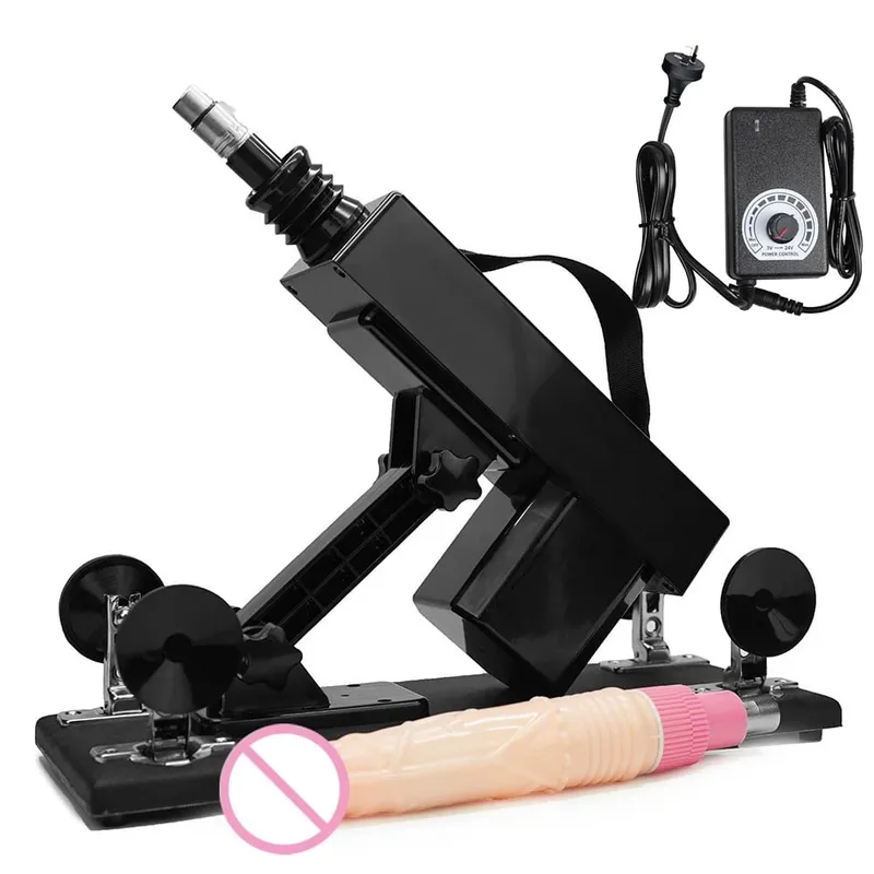Powerful Automatic Thrust Sex Machine Device Gun Strap Dildo Vibrator Clitoral G-Spot Massager Vagina Masturbation Sex Toy Men