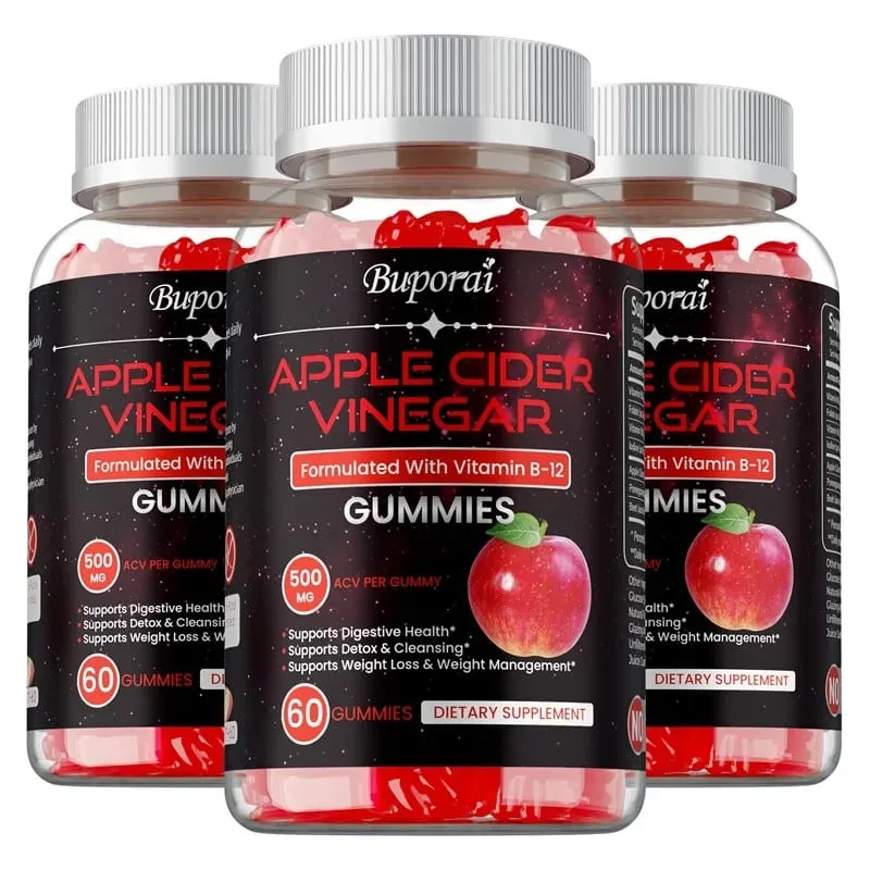 Apple Cider Vinegar Gummies - Promotes Digestive Health Relieves Bloating and Constipation Burns Fat Weight Management