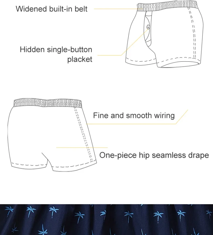 Boxer da uomo in cotone, intimo da uomo con motivo stampato, pantaloncini stile college, abbigliamento estivo traspirante e confortevole