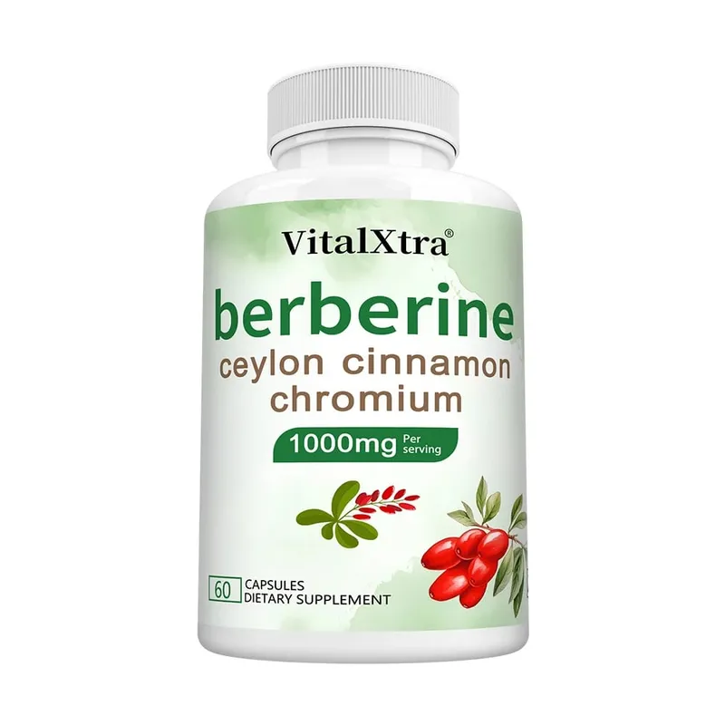 Berberine Capsules with Ceylon Cinnamon & Turmeric Support Heart Health Blood Sugar Liver Function Immune & Digestive Health