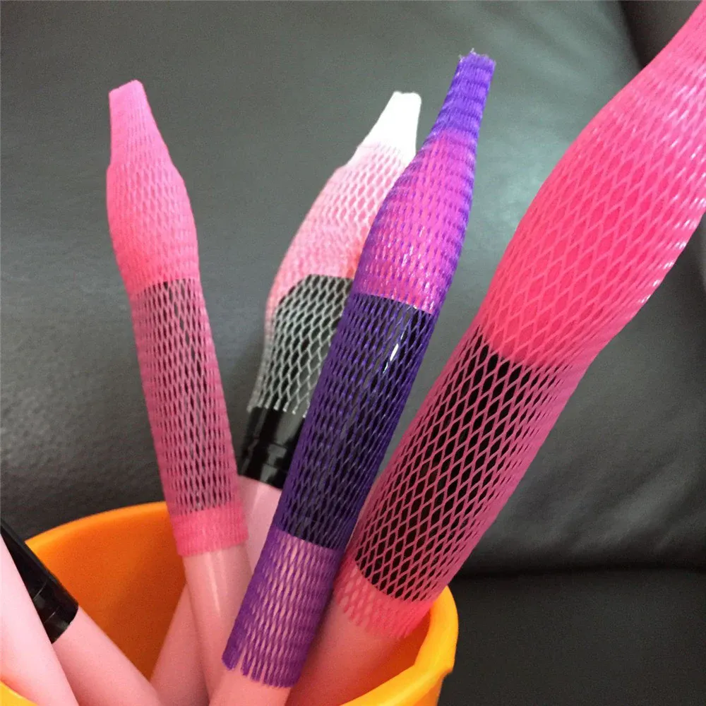 50PCS Makeup Brushes Mesh Protectors Cover Beauty Elastic Mesh Protective Net Makeup Cosmetic Tool Kits Brush Net Pen Cover — image 2