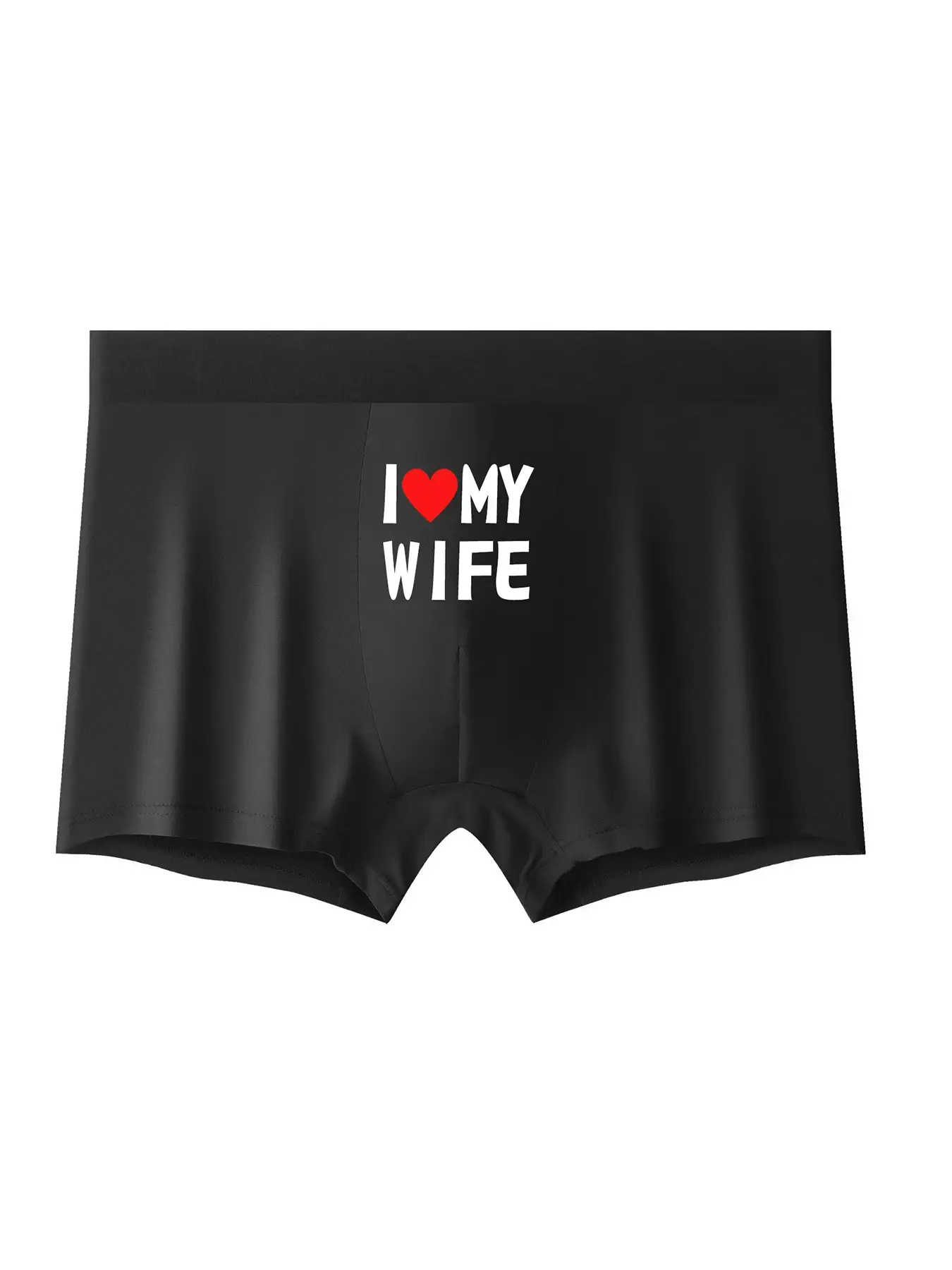 2024 Nuovi Uomini di Stile Biancheria Intima di Colore Nero Uomini Boxer Moda Stampa Personalizzata Amo Mia Moglie Morbido E Traspirante Uomini Mutande 3256807624832090