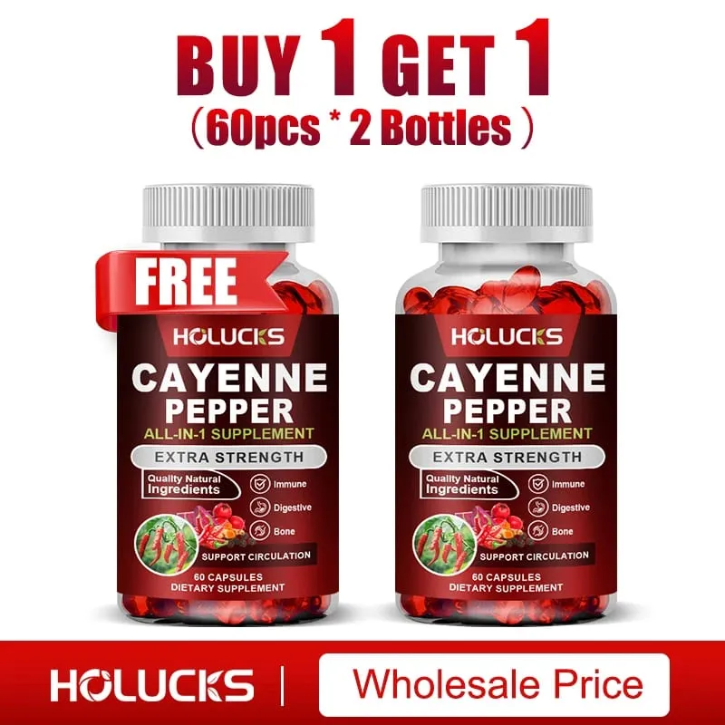 Les capsules de poivre de Cayenne soutiennent le métabolisme et la digestion Complément alimentaire végétalien sans OGM