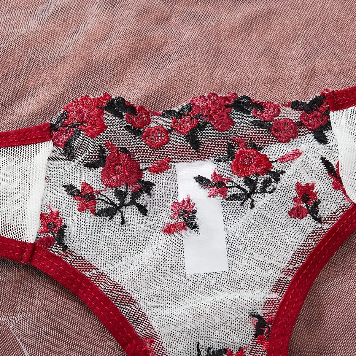 Contrast Lingerie Fancy Lace Set Woman 2 Pieces Women Underwear Embroidery Beautiful Bra And Panty Sets