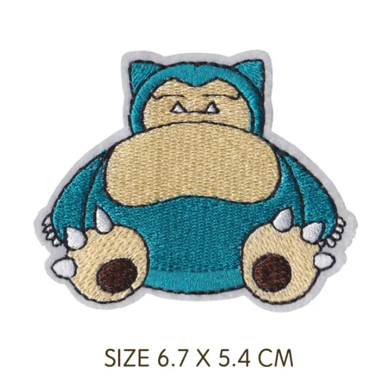 30 Style Cloth Patch Pikachu Charizard Clothes Stickers Sew on Embroidery Patches Applique Iron on Clothing Cartoon DIY Garment