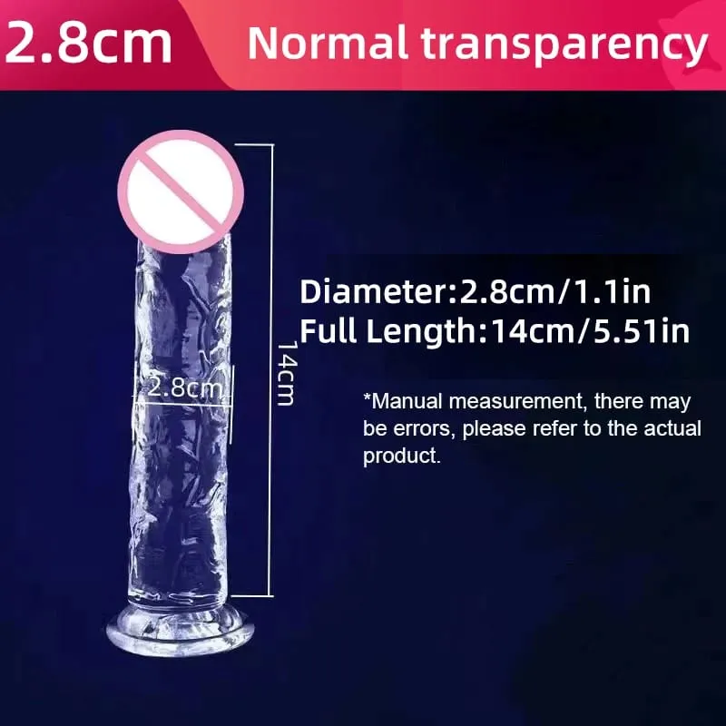 Transparent Realistic Dildo Jelly Penis Suction Cup Dildo Female Masturbator Clitoral Stimulator Big Dick Lesbian Sex Toys