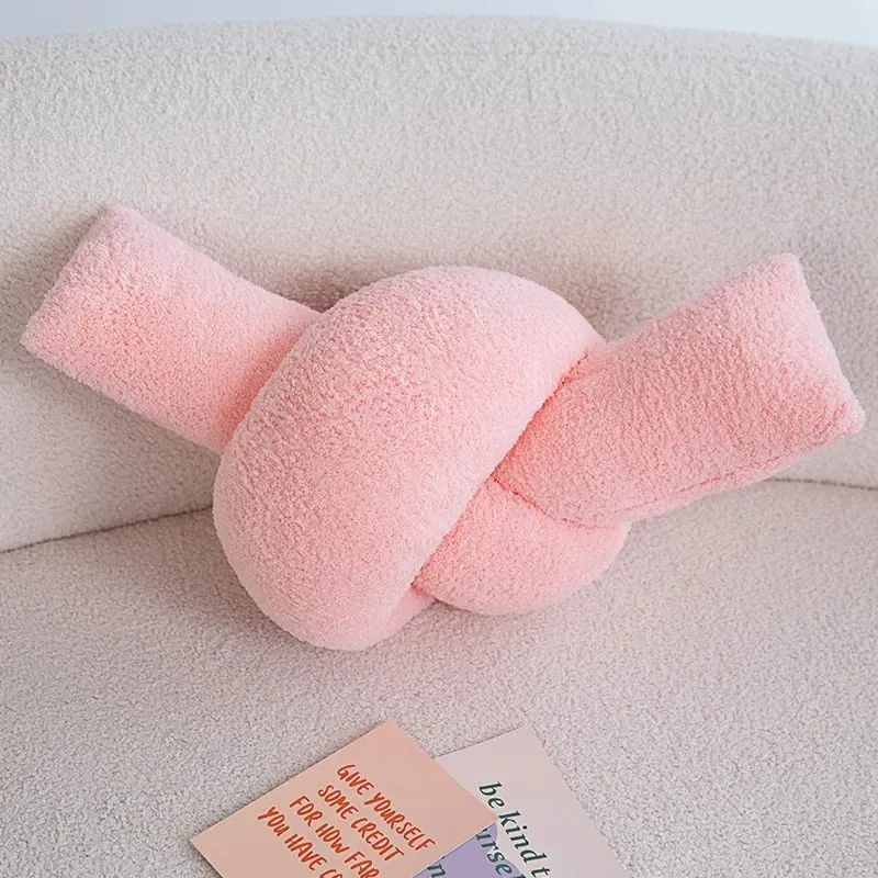 60-95CM Creative Iron Chain & Knot Pillow Stuffed Soft Sofa Cushion Nordic Style Home Plush Decoration Irregular Shaped Plush