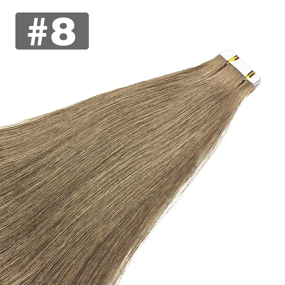 Straight Tape In Hair Extensions Natural Black 26 Inch Adhesive Invisible Brazilian Remy 100% Human Hair Tape Ins 50G/20Pcs/Pack