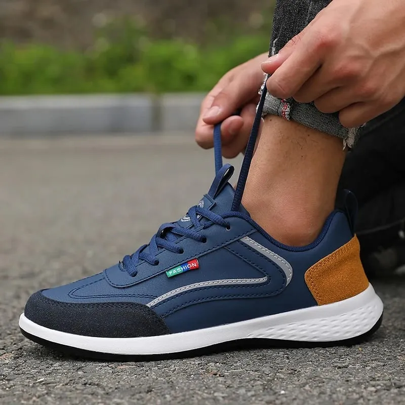 PU Læder Mænd Sko Sneakers Sommer Mode Åndbar Italiensk Løbesko Italiensk Åndbar Fritid Herre Casual Sneakers