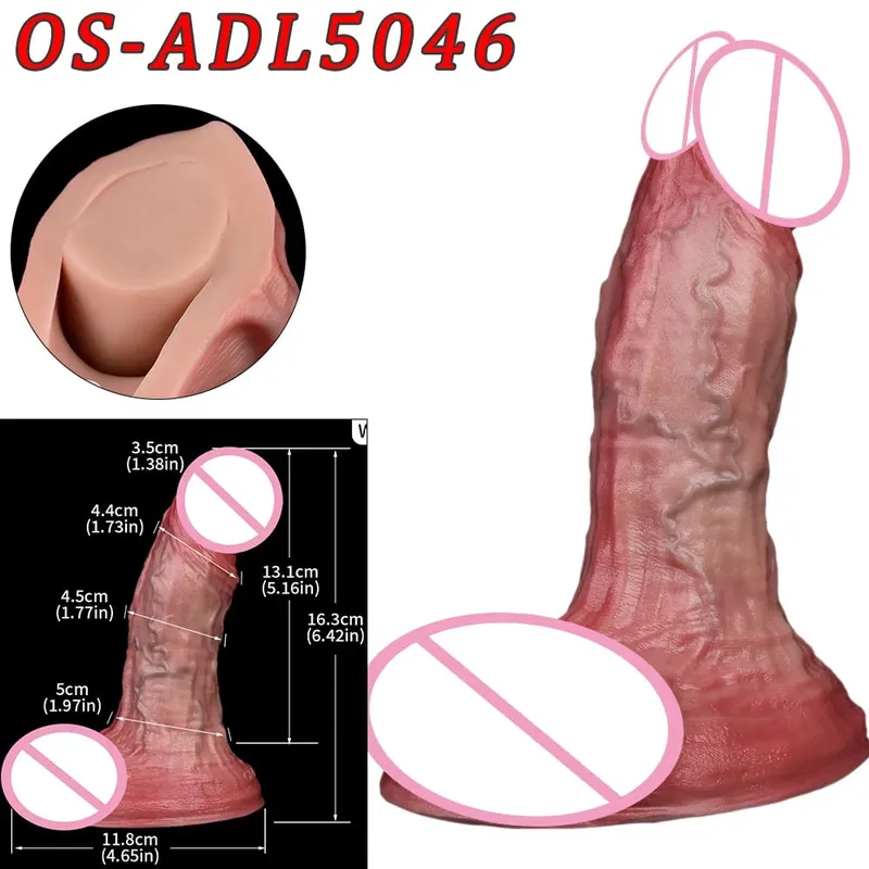 47cm realistická dlouhá dilda s dvojitou hlavou anální vaginální stimulátor Sexuální hračka s přísavkou pro lesbické páry Gay Muži Nástroje pro dospělé