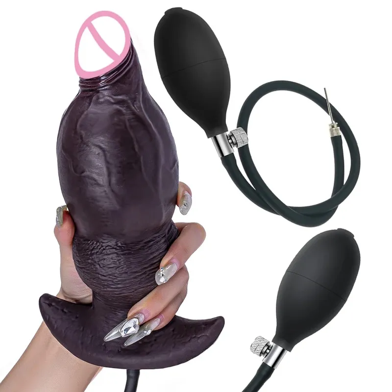Butt Plug Inflatable Anal Plug Anal Wearable Buttplug Monster Dildo Knot Anal Trainer Adult Sex Toys for Men Gay Women Sex Toy