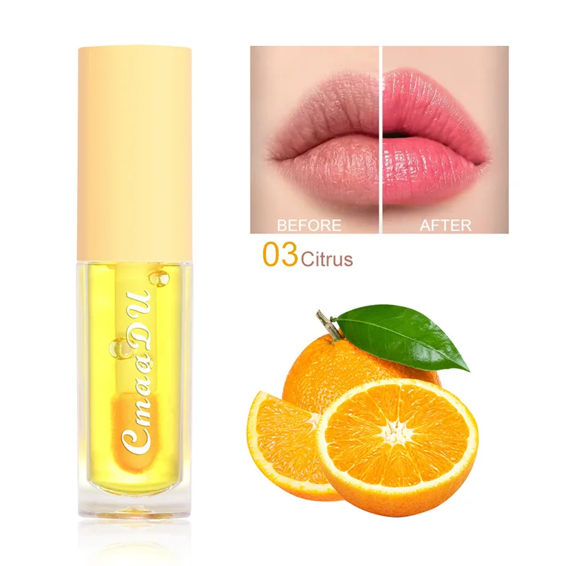 Fruit Color Changing Lip Gloss Strawberry Lip Oil Moisturizing Reduce Lips Line Liquid Lipstick Waterproof Jelly Plump Lips Care