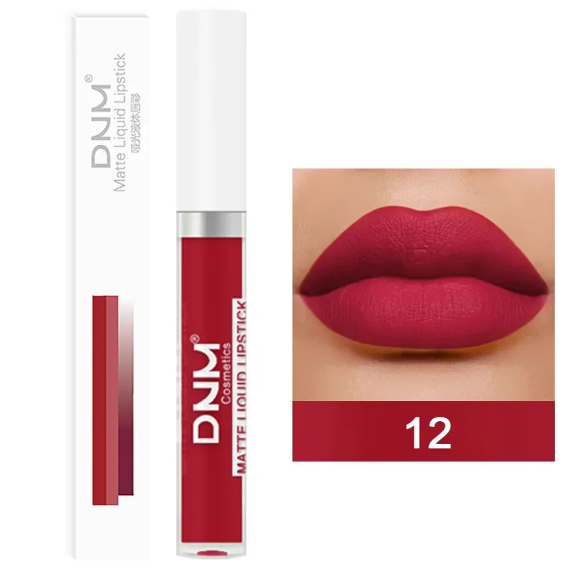 DNM 19 Color Matte Velvet Liquid Lipstick Waterproof Lasting Not Easy To Fade Lipgloss Makeup Purple Red Nude Lip Tint Cosmetics
