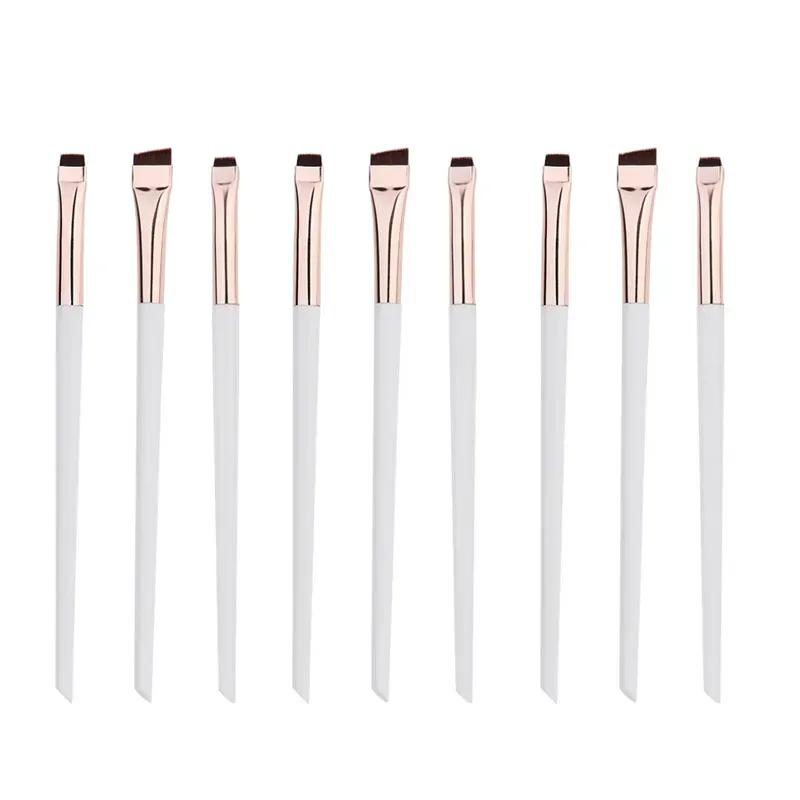 3/6/9/12Pcs Angled Eyeliner Brush Micro-Fine Tip for Brows & Cut Crease Vegan Professional Makeup Brushes