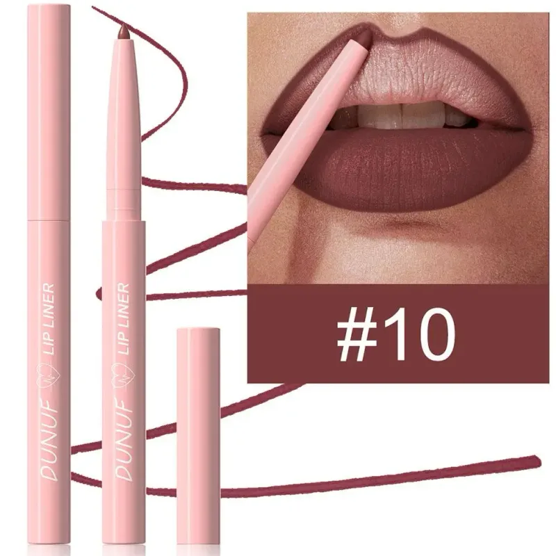 Matte Lip liner Pen 12Color Waterproof Fine Lipstick Slim Lip Outline Contour Makeup Dark Red Brown Lipstick Pencil Cosmetic — image 13