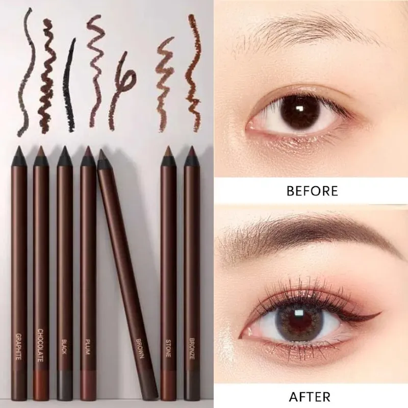 Waterproof Eyeliner Brown Smooth Matte Eye Liner Long Lasting Non Smudging High Pigmented Eyebrow Pencil Punk Eye Makeup — image 1