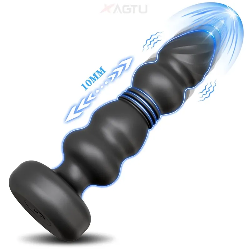 Sokma Anal Plug Vibratör Butt Plug Erkek prostat masaj aleti Teleskopik G Spot Vibratör Stimülatörü Seks Oyuncakları Kadın Erkek için 18 +