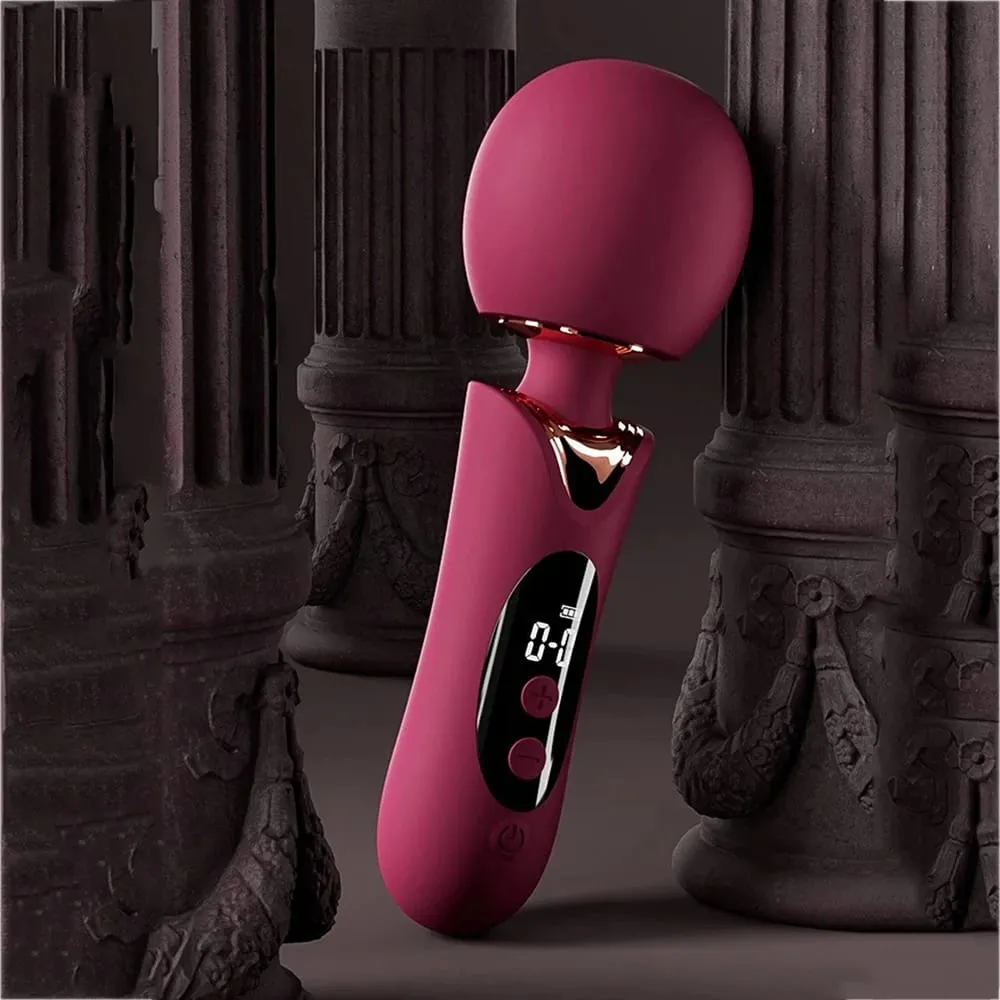 LCD ที่มีประสิทธิภาพ AV Vibrator ใหญ่หญิง Body Massager ของเล่นสำหรับผู้หญิง Clit G Spotช่องคลอดกระตุ้นMagic Wand